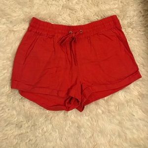 F21 red shorts